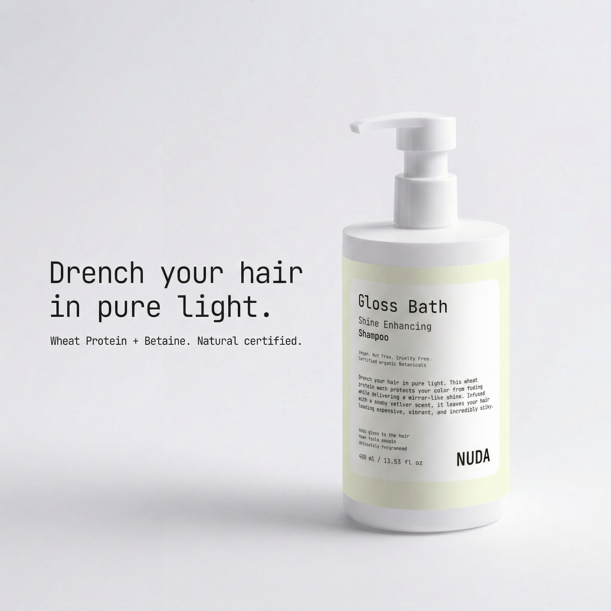 GLOSS BATH – Shine enhancing shampoo by NUDA Hair