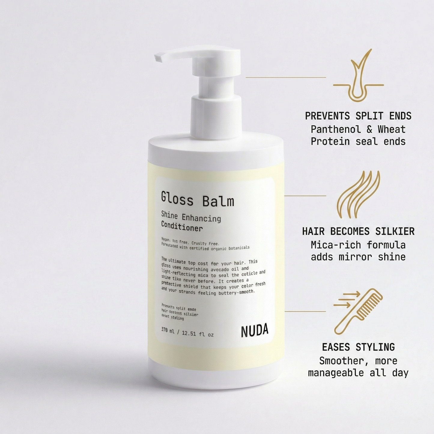 GLOSS BALM formula – shine and smoothness conditioner by NUDA