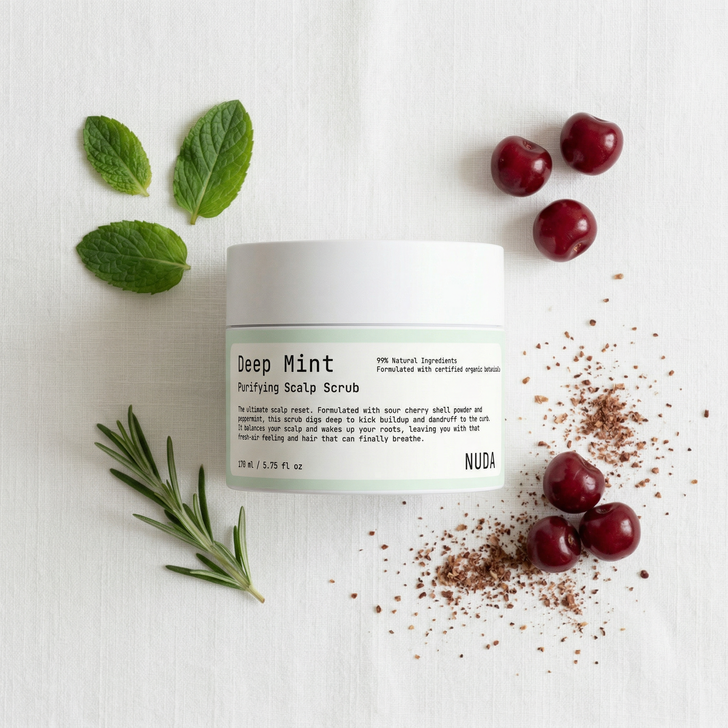 DEEP MINT texture – mint and rosemary scalp exfoliator