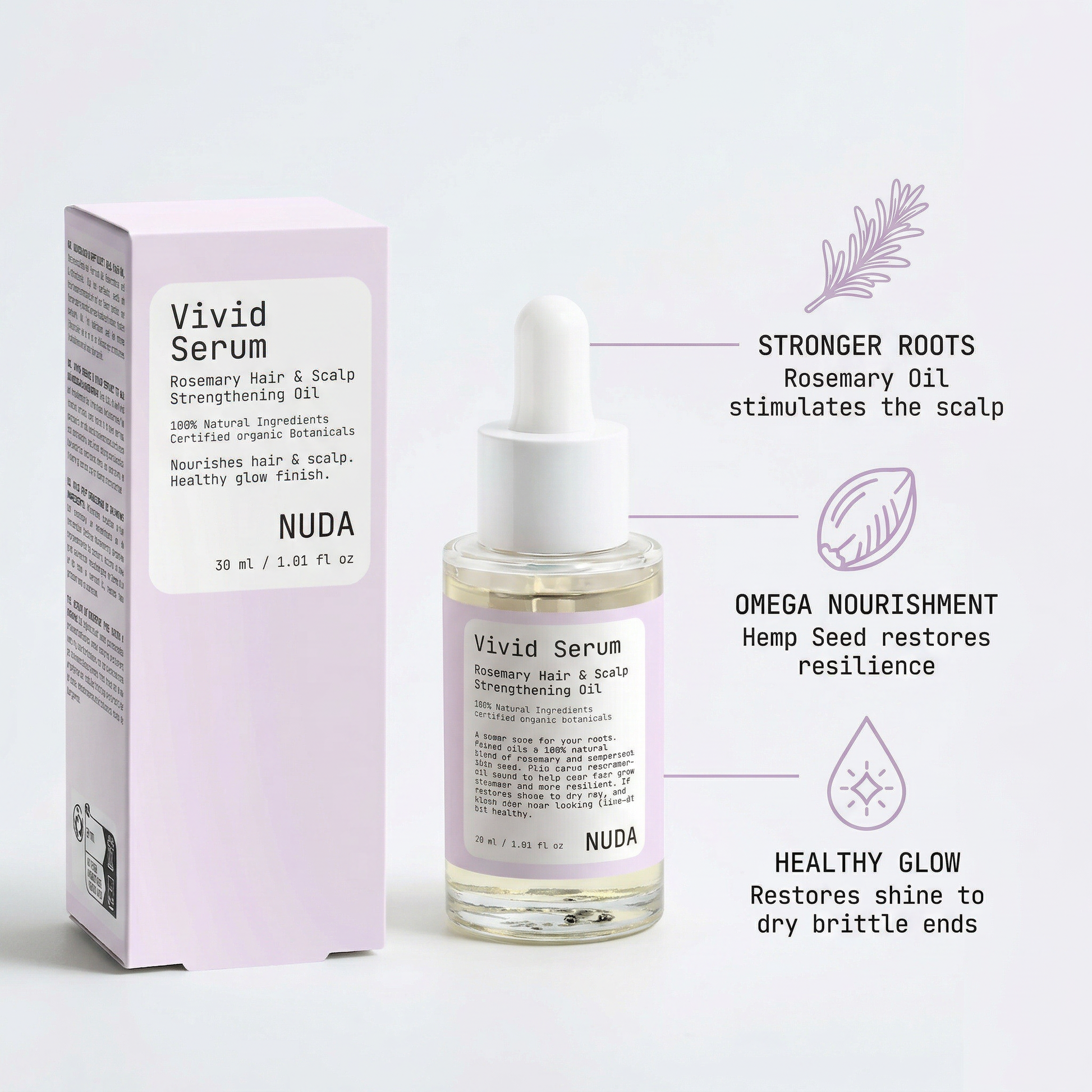 VIVID SERUM texture – nourishing scalp and hair strengthening serum